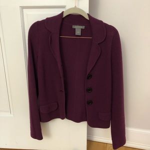 Purple sweater blazer